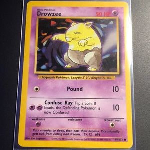 Pokémon TCG Drowzee Base Set 49/102 Regular 1st Edition Common